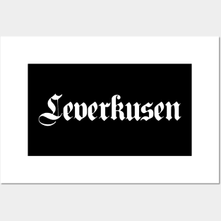 Leverkusen written with gothic font Posters and Art